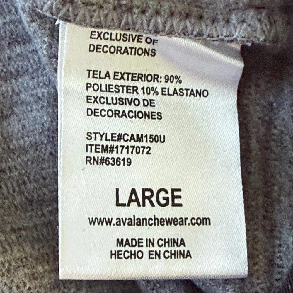 Avalanche Men's Gray Zip-Up Fleece